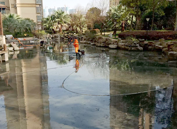 巧家景观池淤泥清理